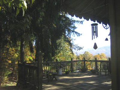 Reems Creek view from the deck Reems Creek view from the deck