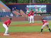 Getting ready to steal a base...
